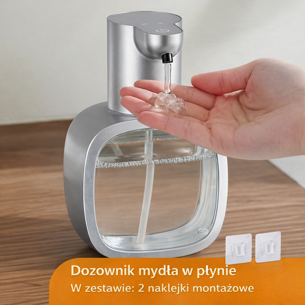 Bezdotykowy dozownik mydła w pianie – ładowanie USB-C
